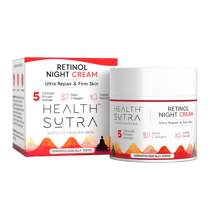 Retinol Night Cream for Wrinkle Repair, Anti-Aging, Fine Lines, Youthful Skin (50 gm)