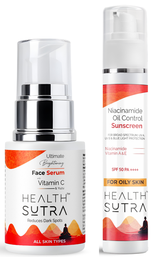 Ultimate Brightening Vitamin C Face Serum and Niacinamide Oil Control Sunscreen