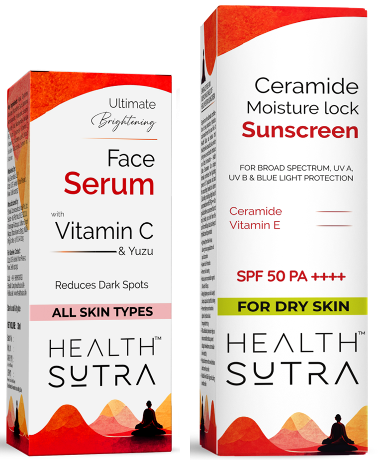 Ultimate Brightening Vitamin C Face Serum and Ceramide Moisture-Lock Sunscreen