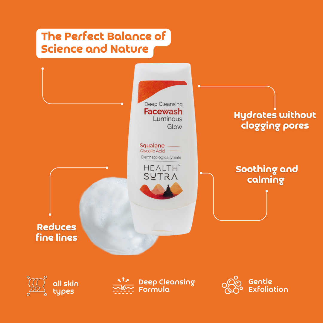 Deep Cleansing Facewash Luminous Glow- with Squalane and Glycolic Acid - 100ml