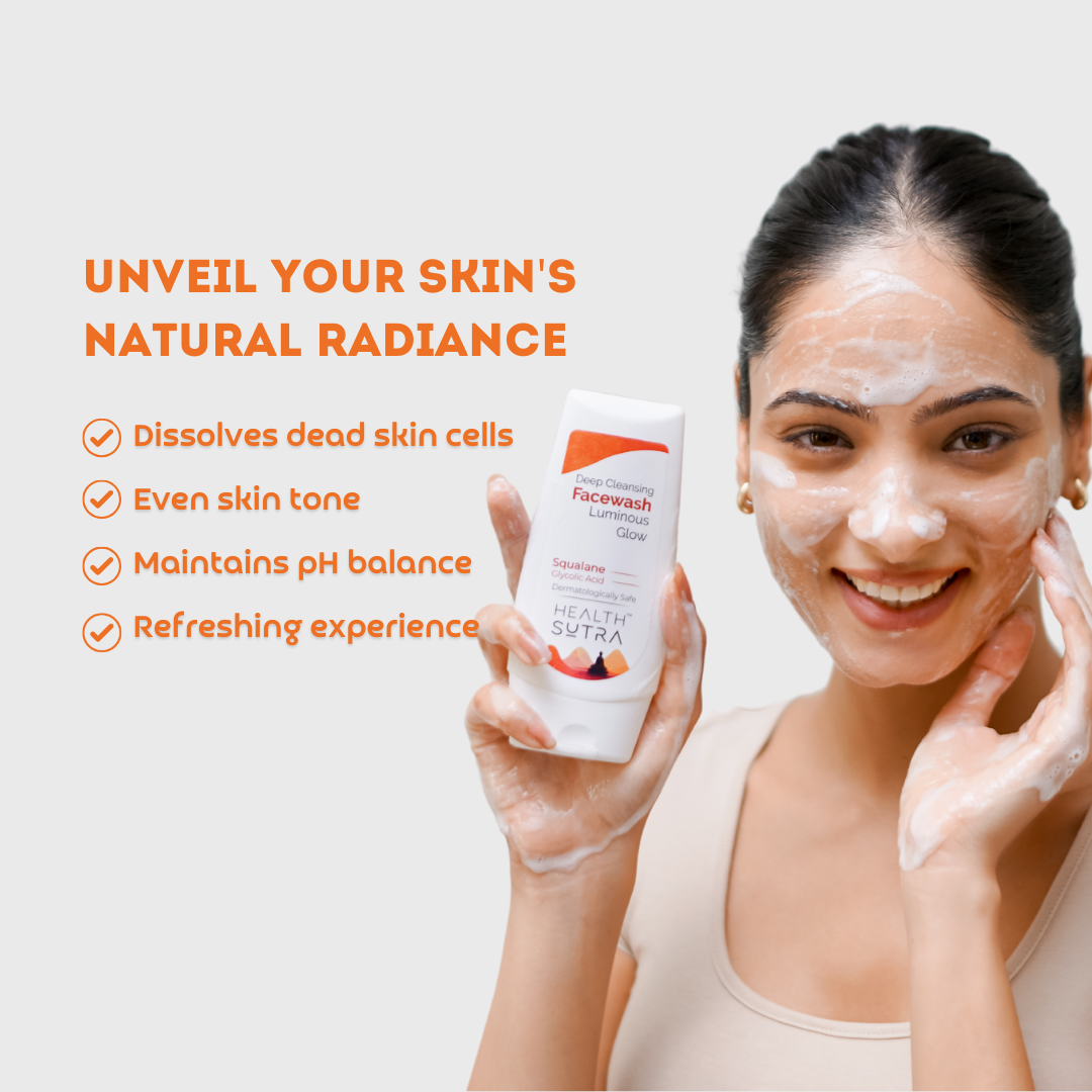 Deep Cleansing Facewash Luminous Glow- with Squalane and Glycolic Acid - 100ml