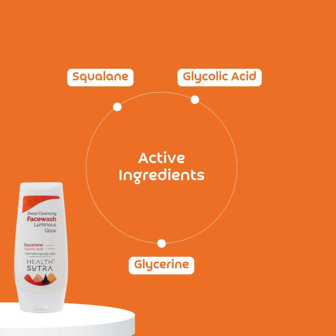 Deep Cleansing Facewash Luminous Glow- with Squalane and Glycolic Acid - 100ml