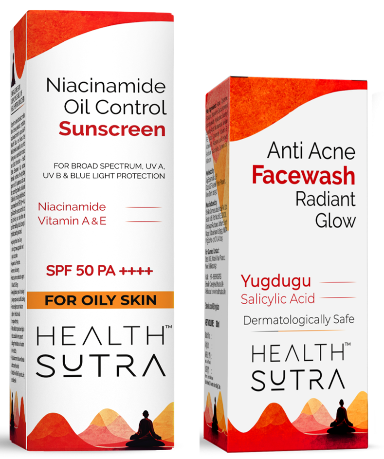 Anti-Acne Face Wash Radiant Glow and Niacinamide Oil Control Sunscreen