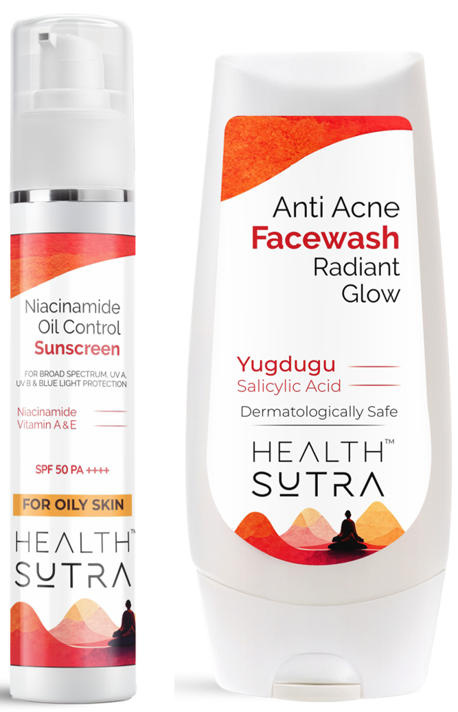 Anti-Acne Face Wash Radiant Glow and Niacinamide Oil Control Sunscreen