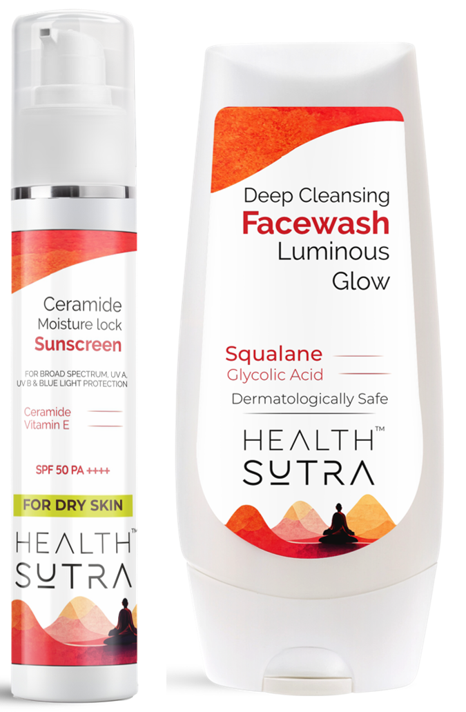 Deep Cleansing Facewash Luminous Glow and Ceramide Moisture-Lock Sunscreen