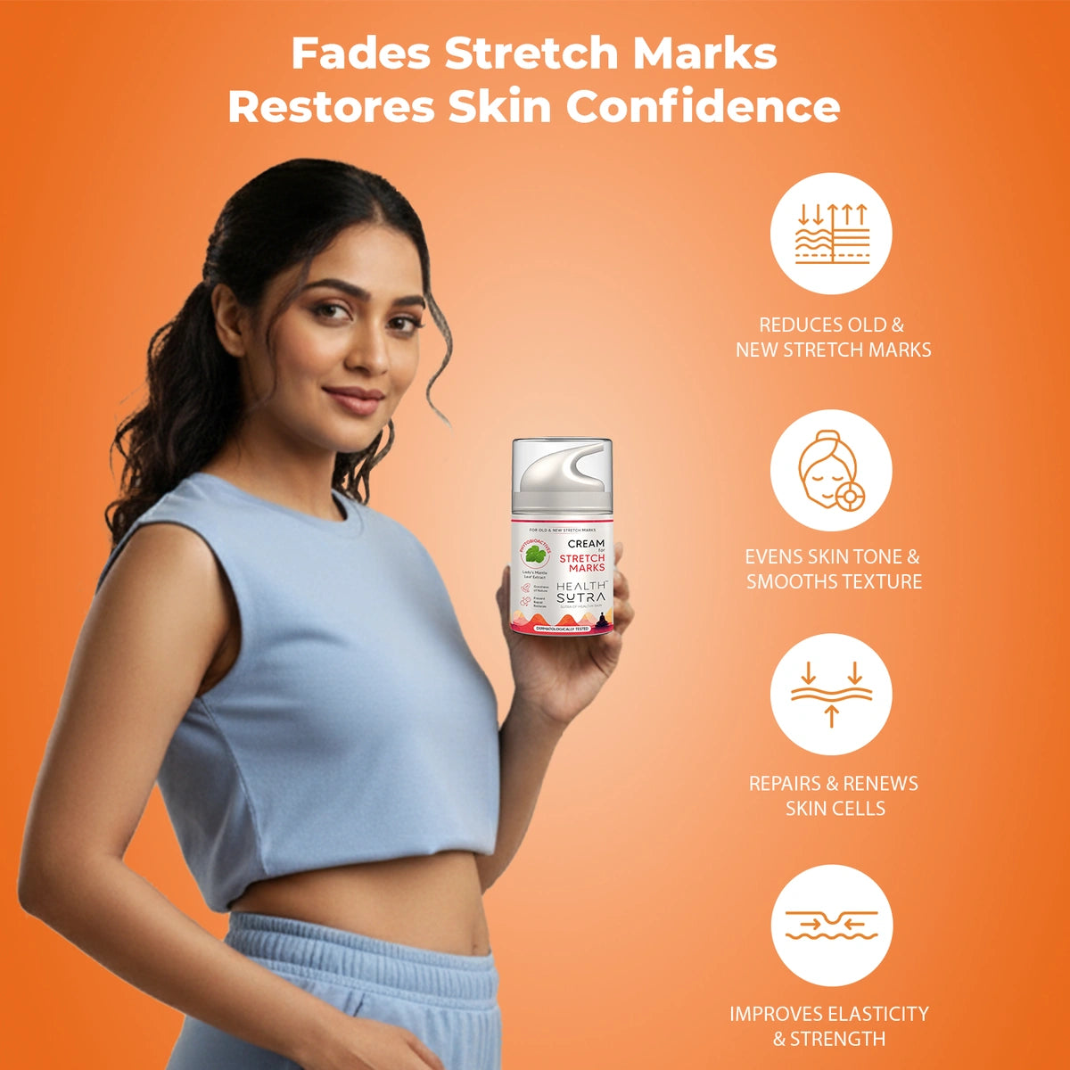 Stretch Marks Cream for old & new stretch marks, Nourishing & Moisturizing Formula (50 gm)