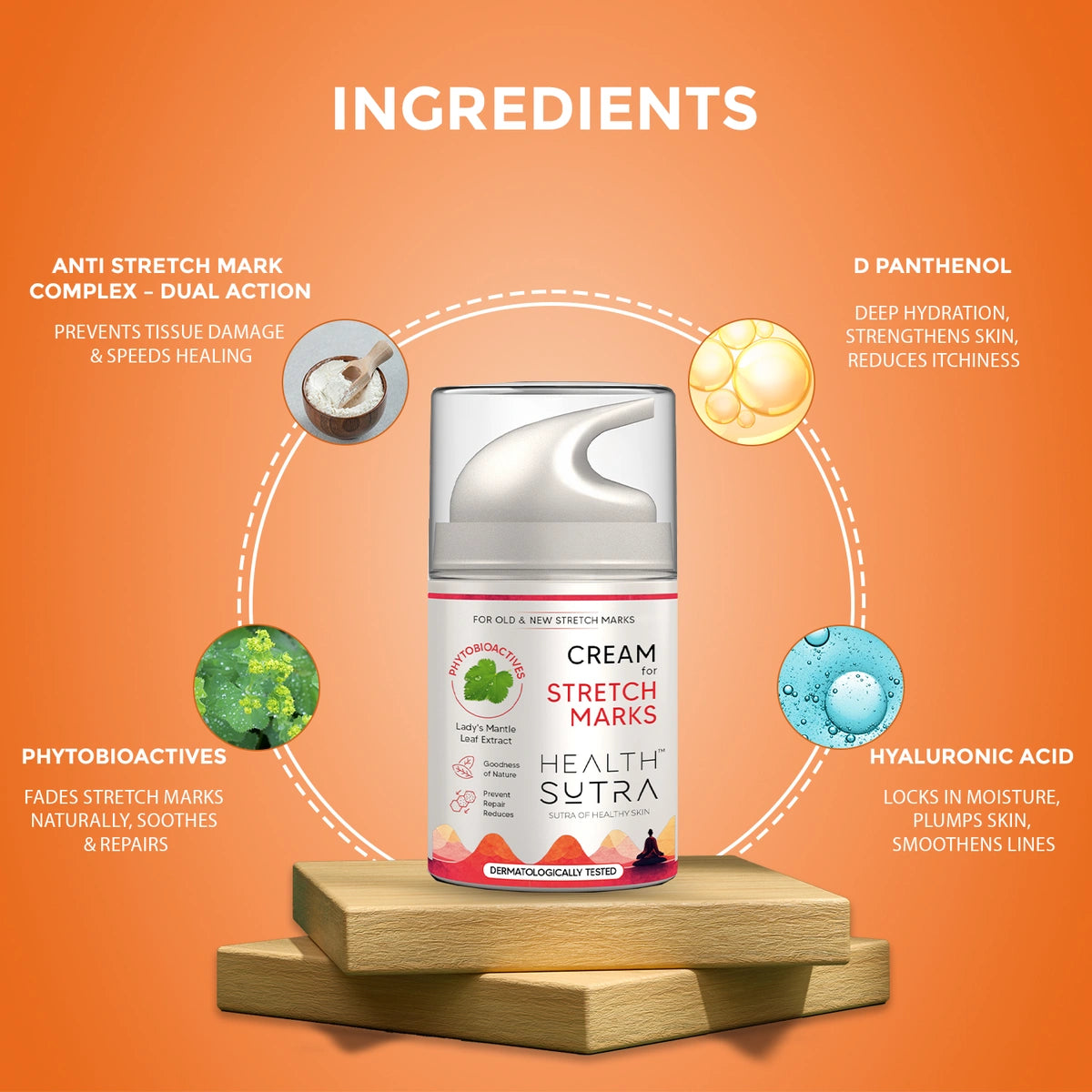 Stretch Marks Cream for old & new stretch marks, Nourishing & Moisturizing Formula (50 gm)