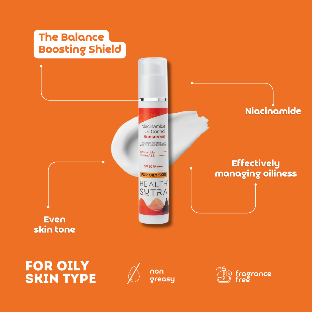 Niacinamide Oil Control Sunscreen with Vitamin A & E - 50g