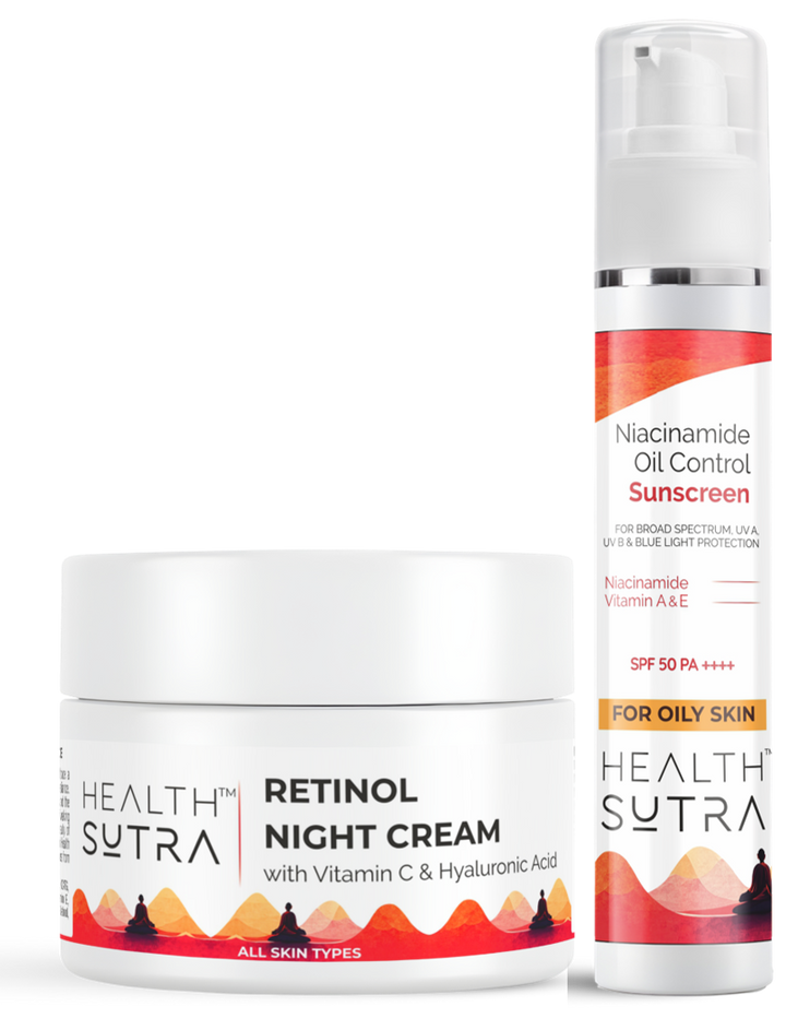 Retinol Night cream and Niacinamide Oil Control Sunscreen