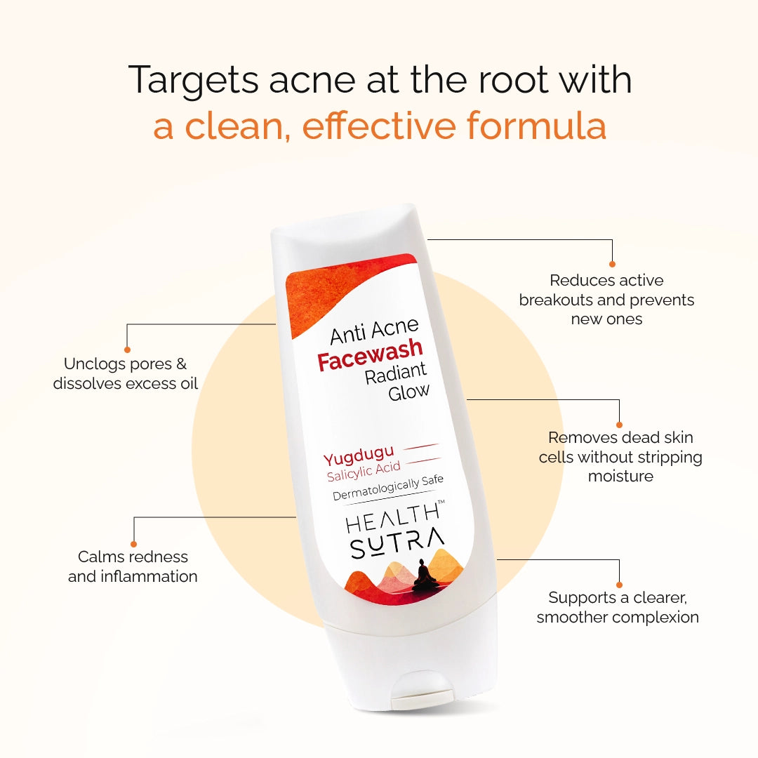 Anti-Acne Face Wash Radiant Glow - with Yugdugu and Salicylic Acid - 100ml