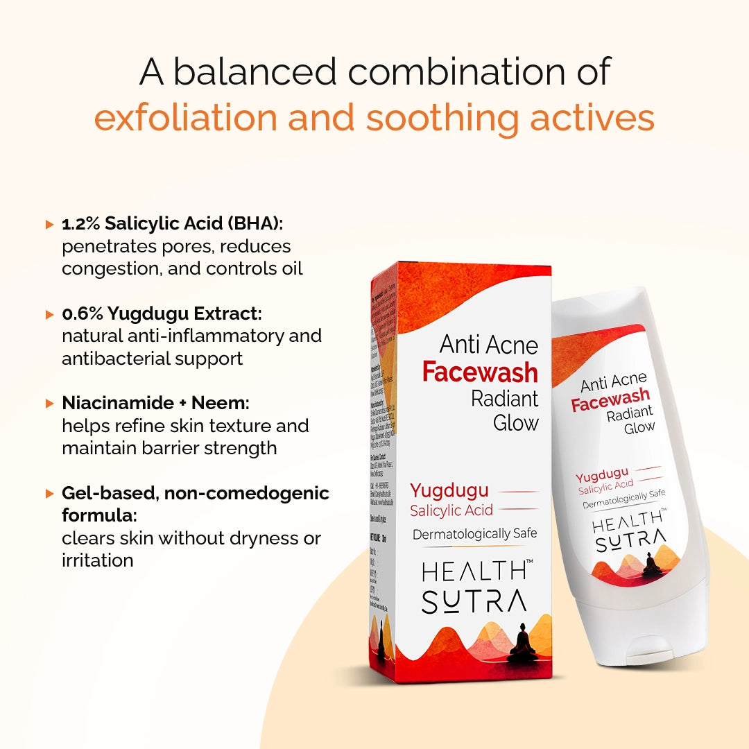 Anti-Acne Face Wash Radiant Glow - with Yugdugu and Salicylic Acid - 100ml