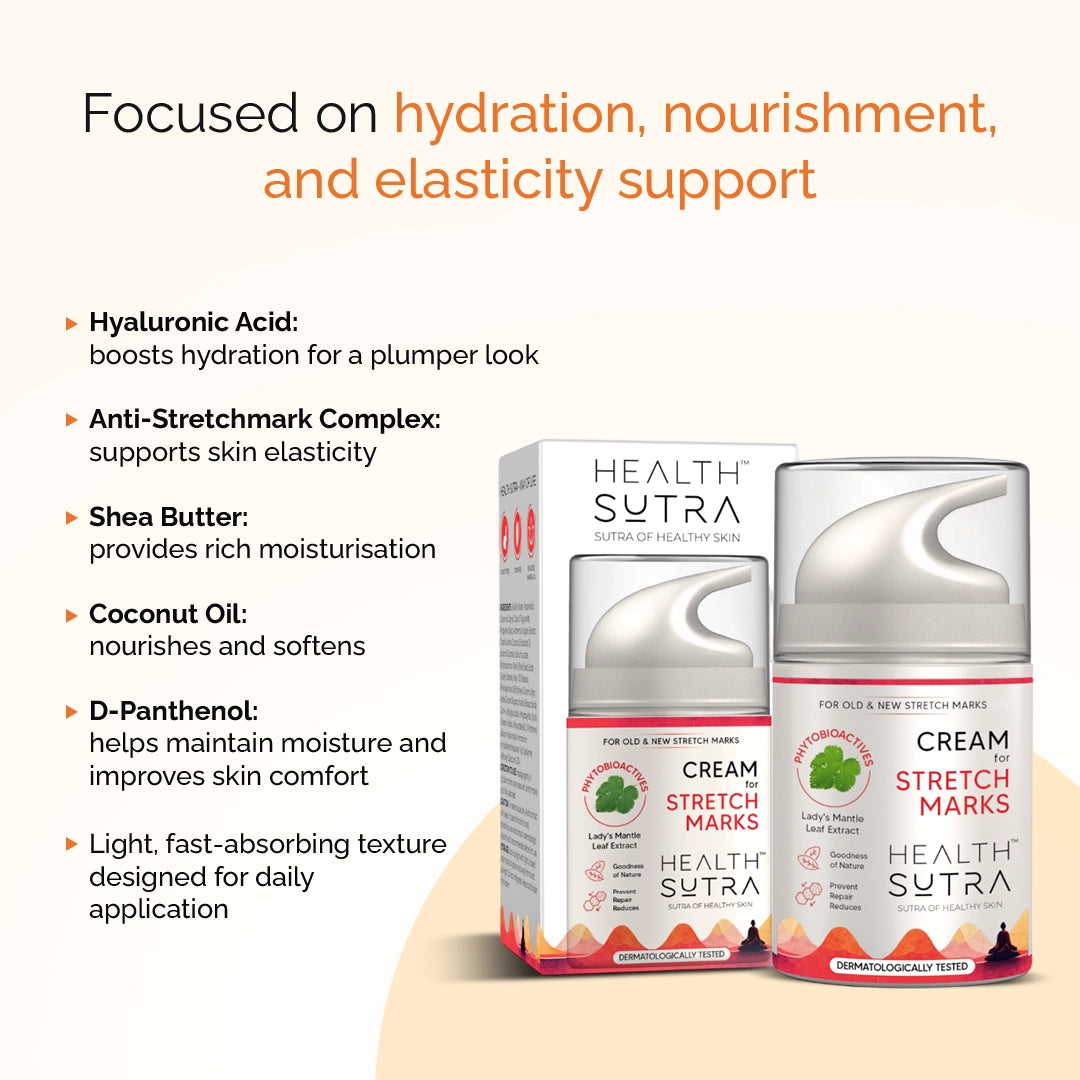 Stretch Marks Cream for old & new stretch marks, Nourishing & Moisturizing Formula (50 gm)