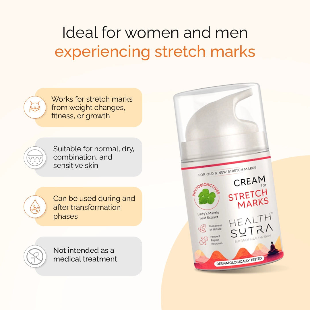 Stretch Marks Cream for old & new stretch marks, Nourishing & Moisturizing Formula (50 gm)