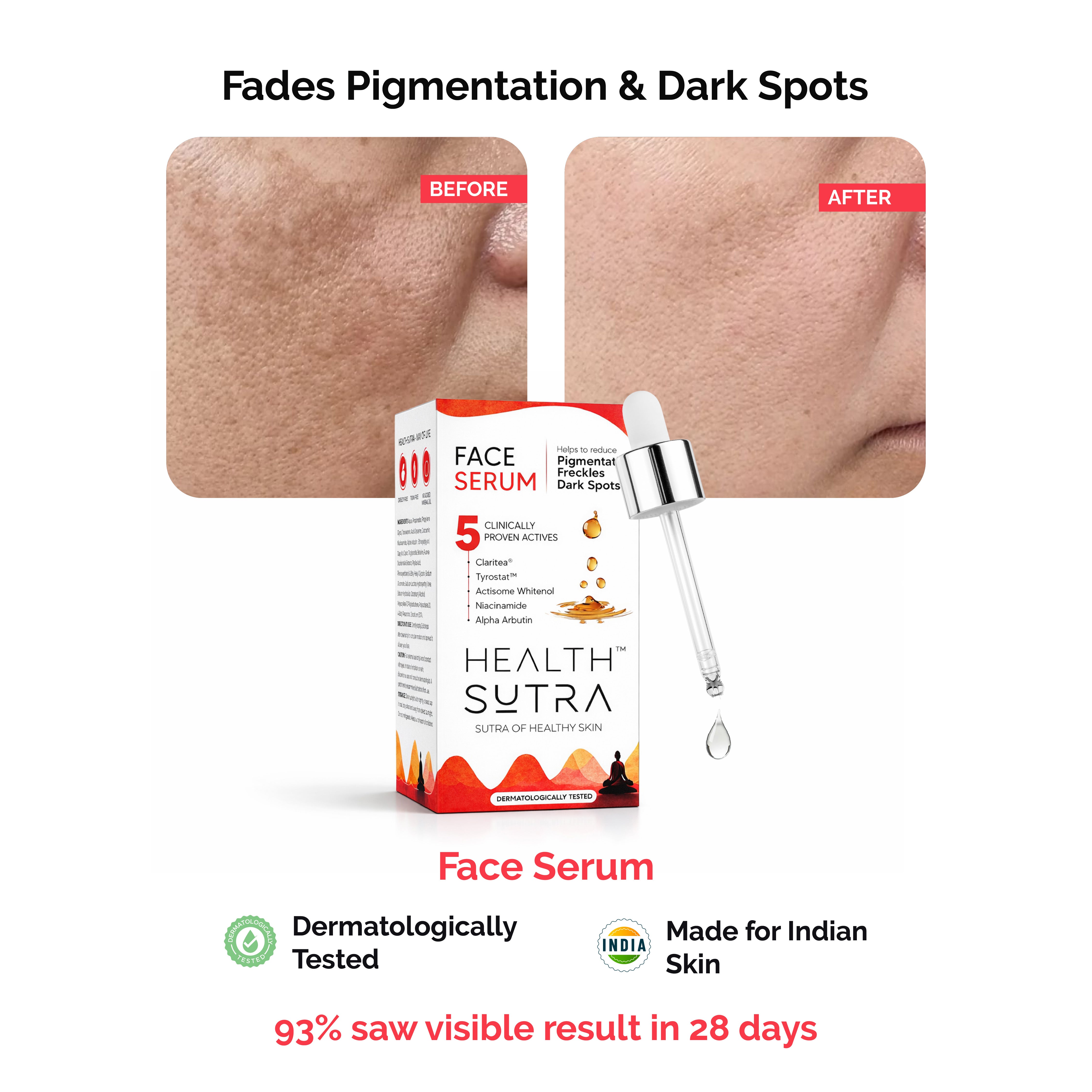 Face Serum with Claritea® for Pigmentation & Dark Spots | 30ml