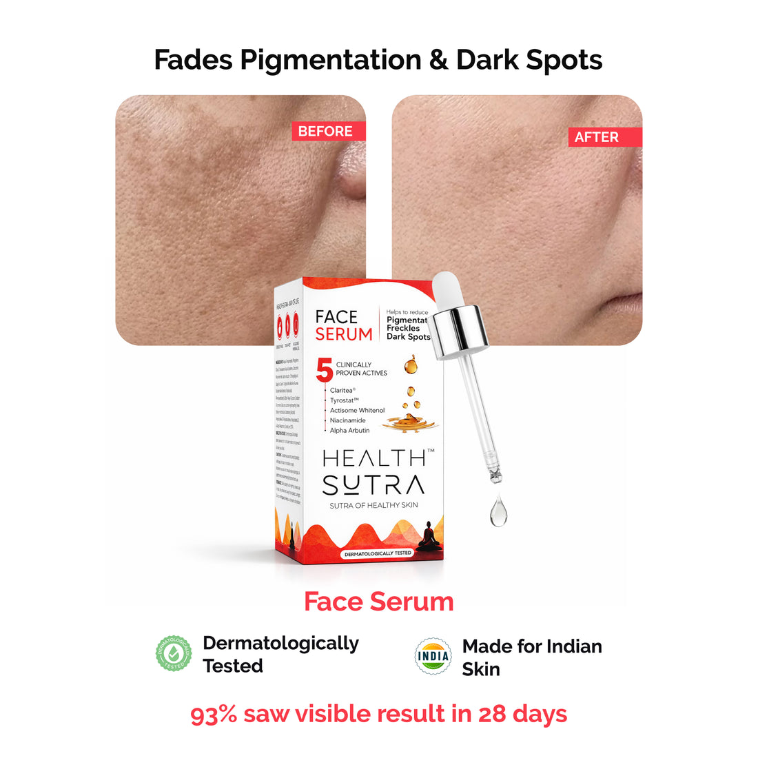 Face Serum with Claritea® for Pigmentation & Dark Spots | 30ml