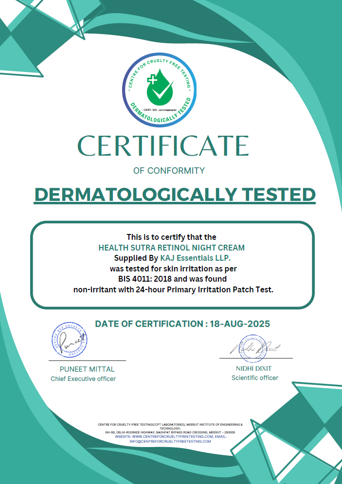 Retinol Night Cream for Wrinkle Repair, Anti-Aging, Fine Lines, Youthful Skin (50 gm)