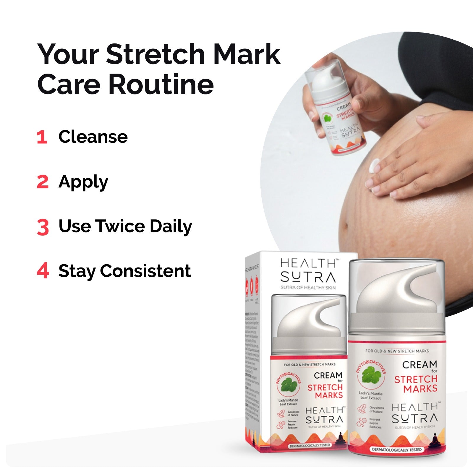 Stretch Marks Cream for Red & White Stretch Marks, Nourishing & Moisturizing Formula (50 gm)